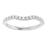 14K White 1/4 CTW Natural Diamond Contour Band