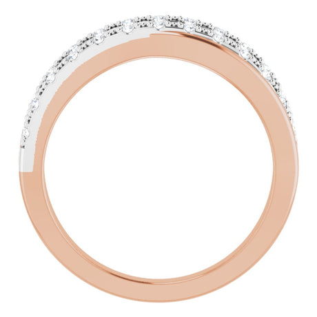 14K Rose/White 1/5 CTW Natural Diamond Ring