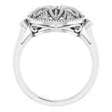 Sterling Silver .05 CTW Natural Diamond Ring Size 7