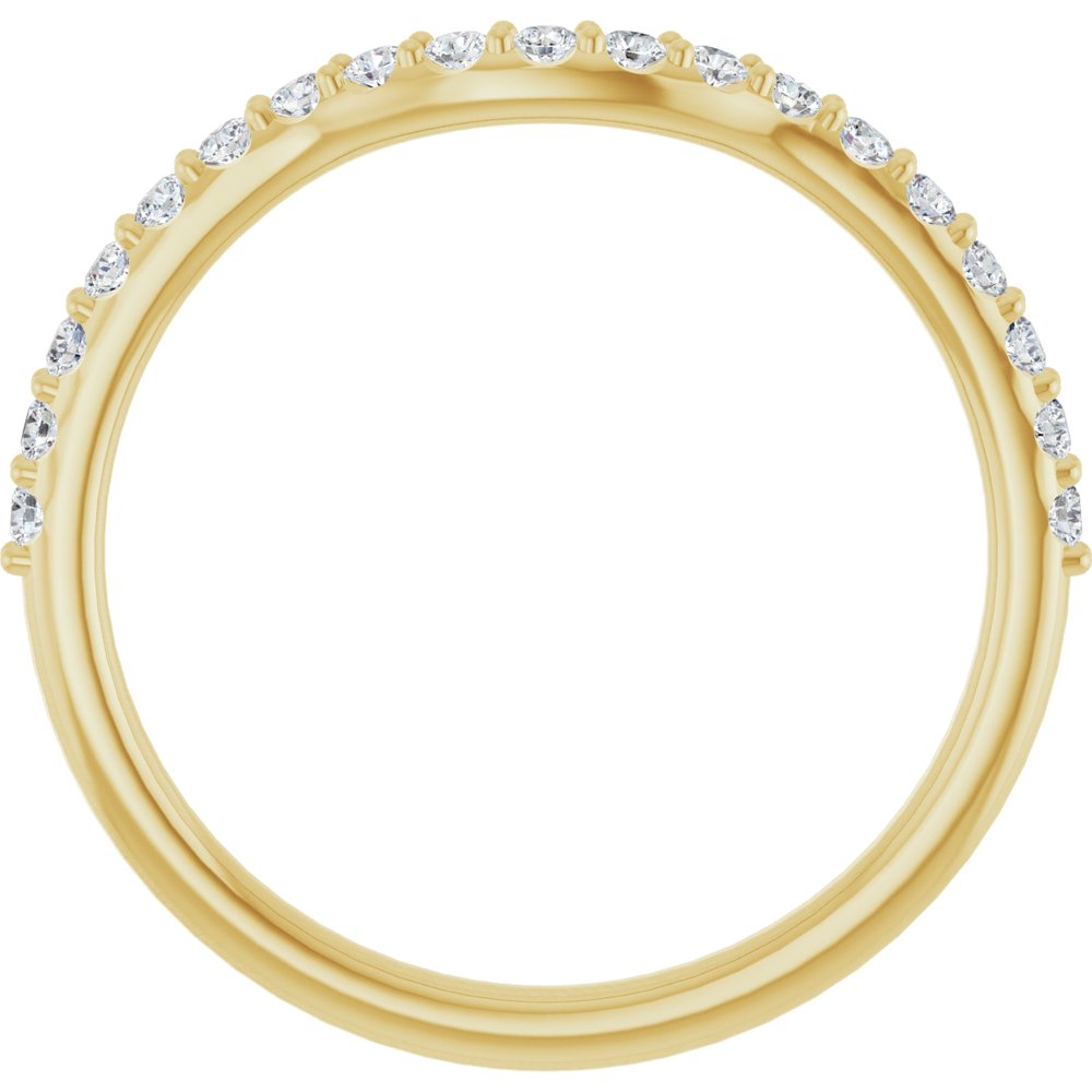 14K Yellow 1/4 CTW Natural Diamond Contour Band