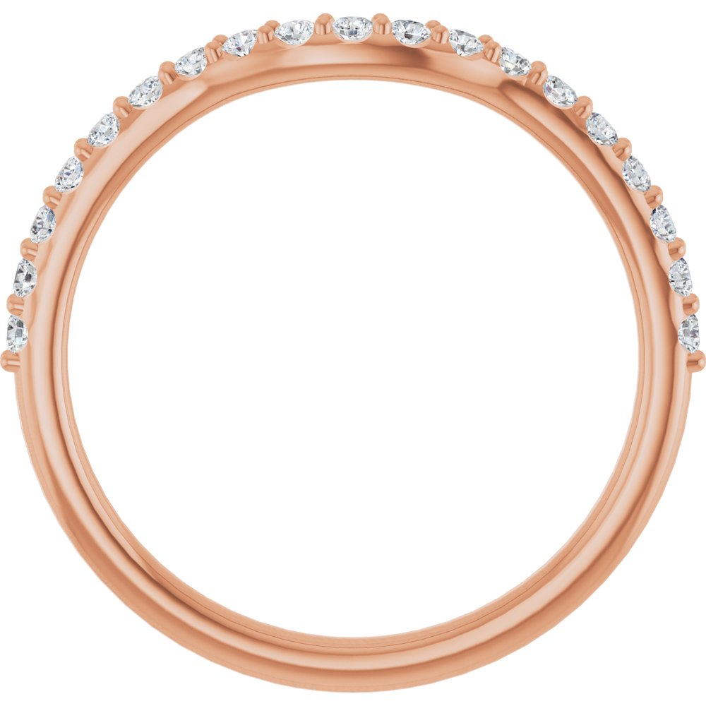 14K Rose Gold 1/4 CTW Natural Diamond Contour Band