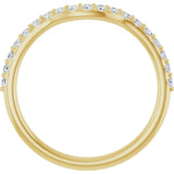 14K Yellow Gold 1/4 CTW Lab Grown Diamond Contour Band