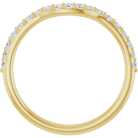 14K Yellow Gold 1/4 CTW Lab Grown Diamond Contour Band