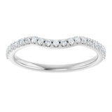 Platinum 1/5 CTW Lab Grown Diamond Contour Band