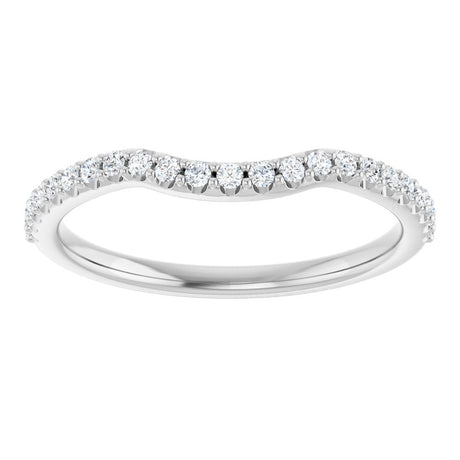 Platinum 1/5 CTW Lab Grown Diamond Contour Band
