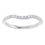 14K White 1/5 CTW Natural Diamond Contour Band