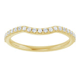 14K Yellow Gold 1/5 CTW Lab Grown Diamond Contour Band
