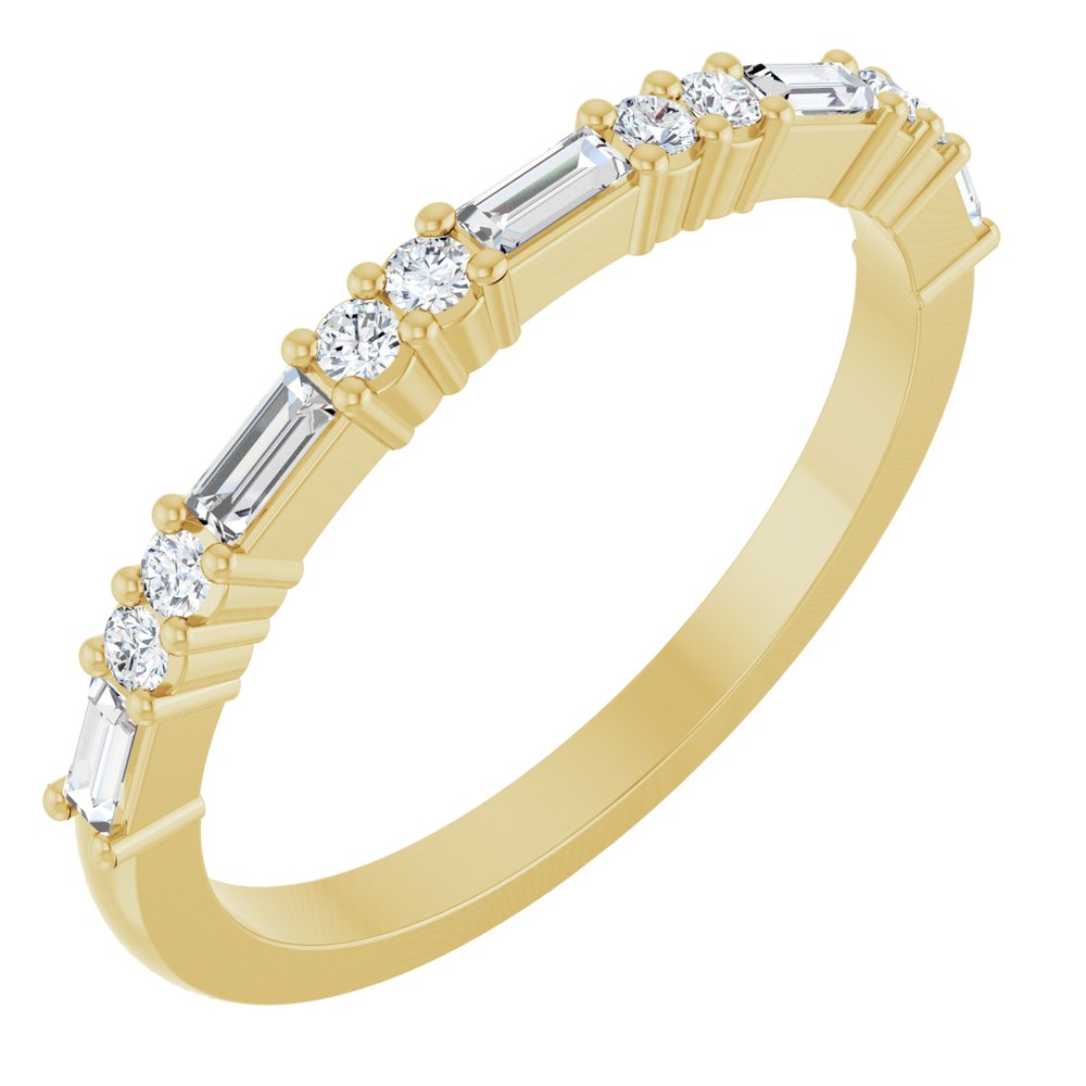 14K Yellow 1/4 CTW Natural Diamond Anniversary Band