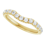 14K Yellow Gold 1/2 CTW Natural Diamond Contour Band