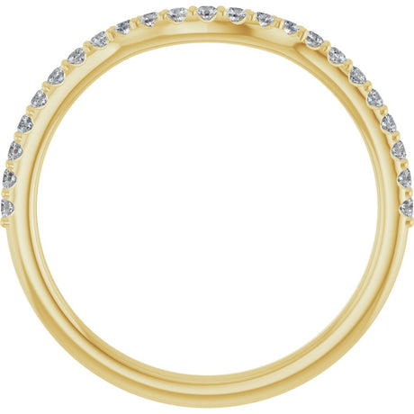 14K Yellow 1/5 CTW Lab Grown Diamond Contour Band