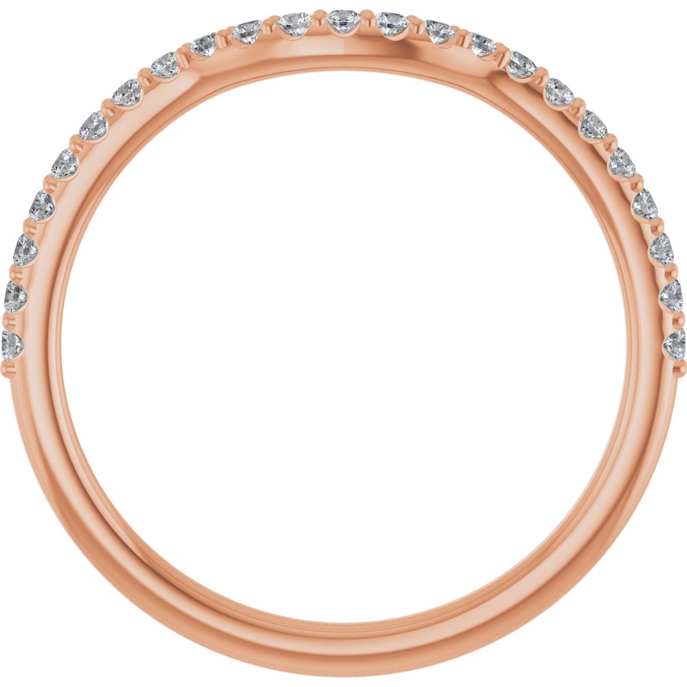 14K Rose 1/5 CTW Natural Diamond Contour Band