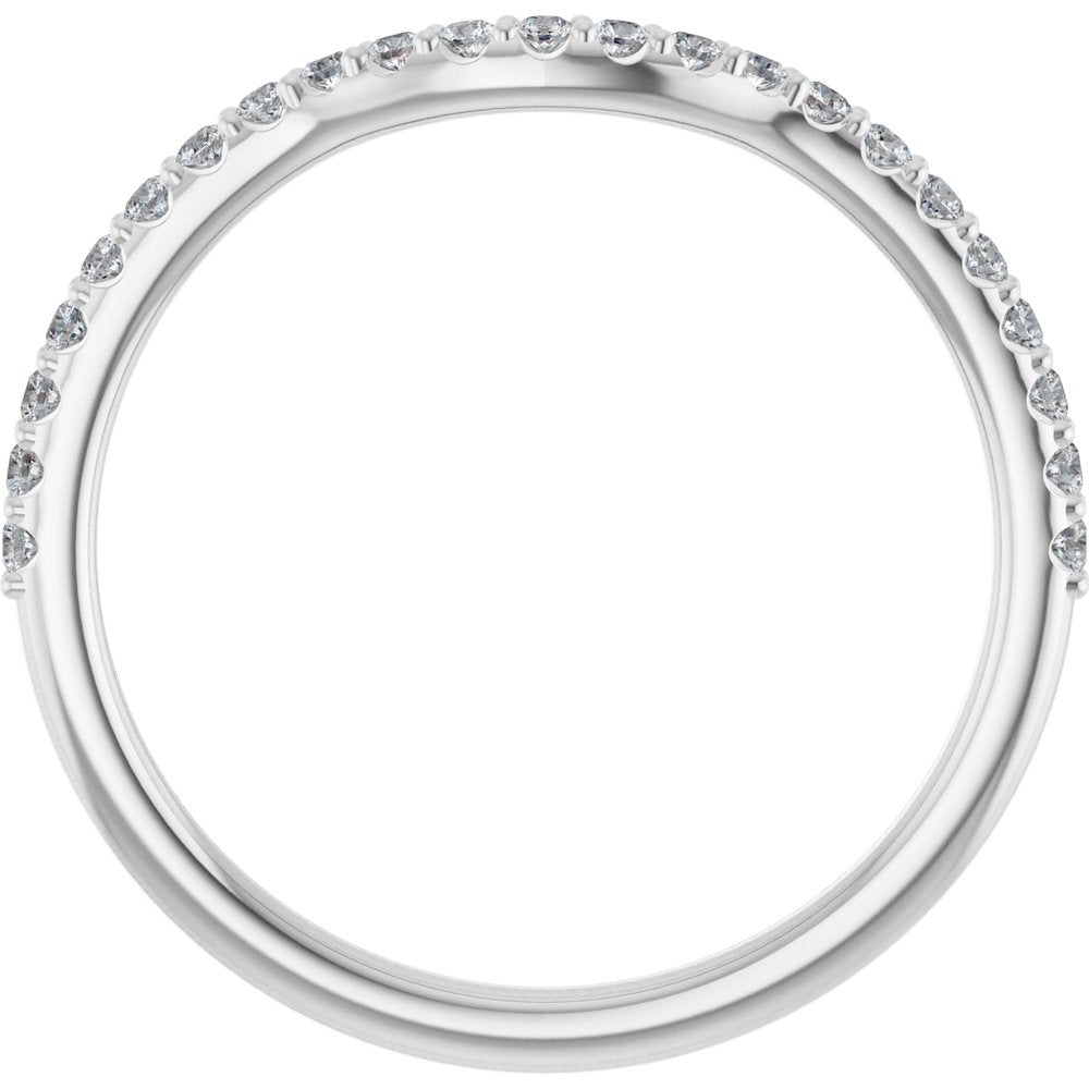 Platinum 1/5 CTW Lab Grown Diamond Contour Band
