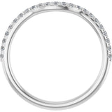 Platinum 1/5 CTW Lab Grown Diamond Contour Band