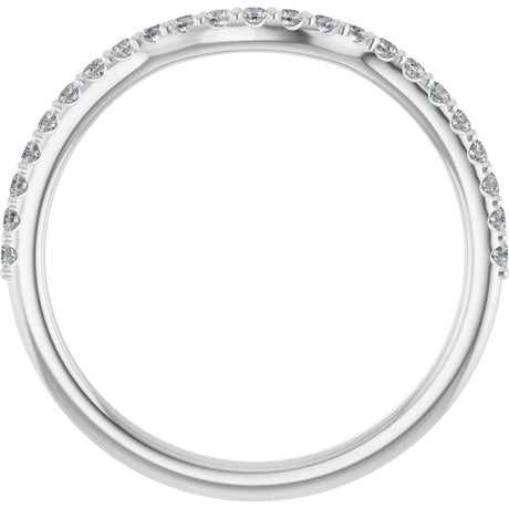 14K White Gold 1/5 CTW Natural Diamond Contour Band
