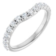 14K White Gold 1/2 CTW Lab Grown Diamond Contour Band