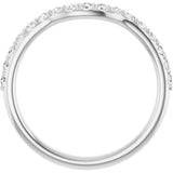 14K White 1/3 CTW Natural Diamond Contour Band