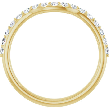 14K Yellow Gold 1/3 CTW Lab Grown Diamond Contour Band