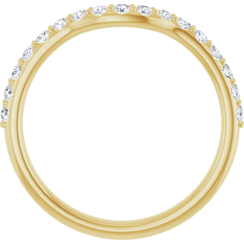 14K Yellow Gold 1/3 CTW Lab Grown Diamond Contour Band