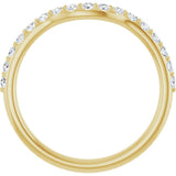14K Yellow Gold 1/3 CTW Lab Grown Diamond Contour Band