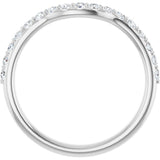 14K White Gold 1/3 CTW Lab Grown Diamond Contour Band