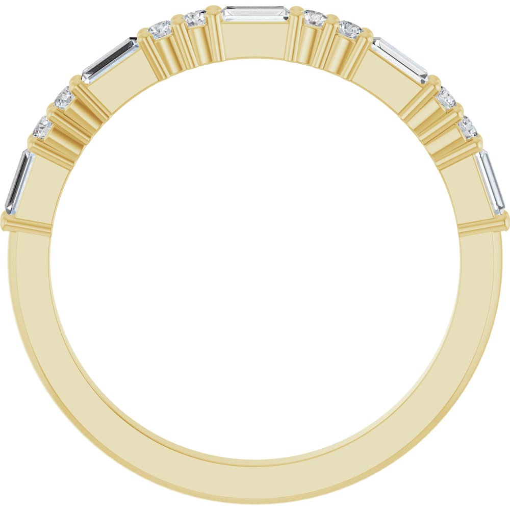 14K Yellow 1/4 CTW Natural Diamond Anniversary Band