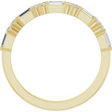 14K Yellow 1/4 CTW Natural Diamond Anniversary Band