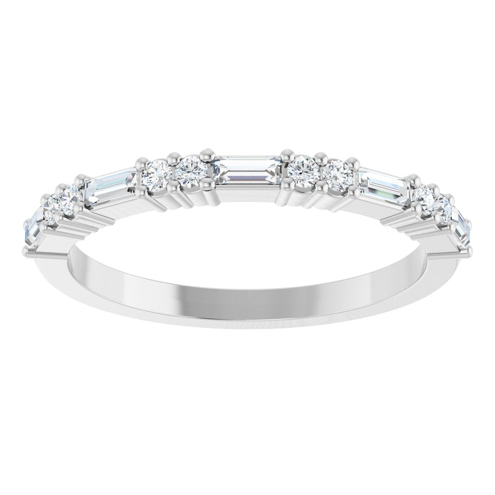 14K White 1/4 CTW Natural Diamond Anniversary Band