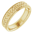 14K Yellow Gold 6 mm Celtic-Inspired Band Size 10