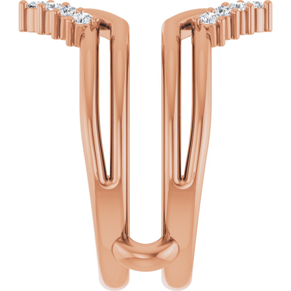 14K Rose 1/4 CTW Lab-Grown Diamond Ring Guard