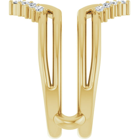 14K Yellow Gold 1/4 CTW Natural Diamond Ring Guard
