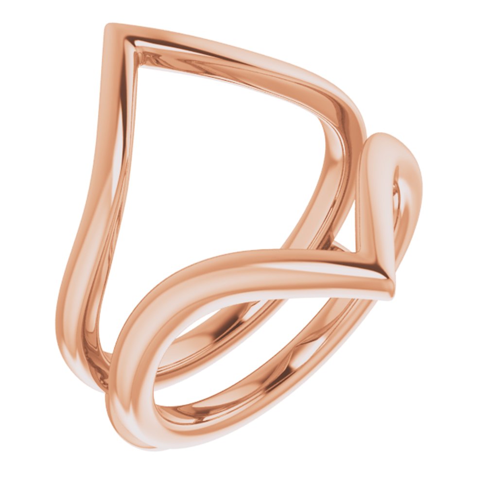 14K Rose Ring Guard