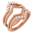 14K Rose Gold 1/4 CTW Lab-Grown Diamond Ring Guard