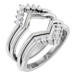 14K White Gold 1/4 CTW Lab-Grown Diamond Ring Guard