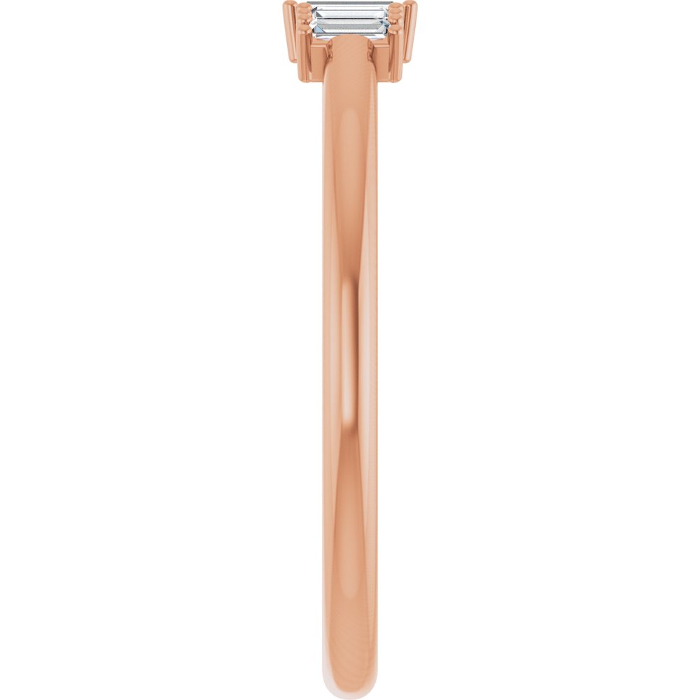 14K Rose 1/8 CTW Natural Diamond Stackable Ring