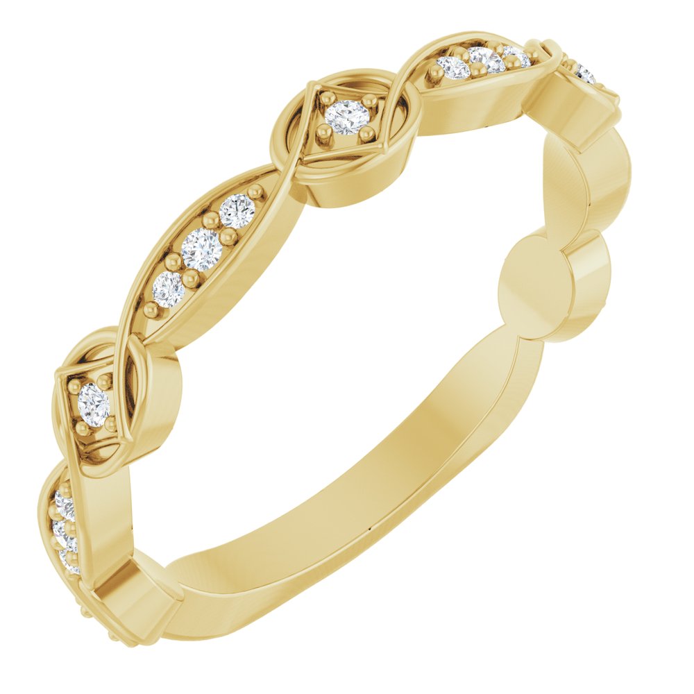 14K Yellow 1/10 CTW Natural Diamond Anniversary Band