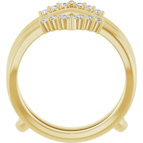 14K Yellow 1/4 CTW Natural Diamond Ring Guard