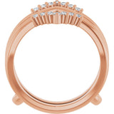 14K Rose Gold 1/4 CTW Lab-Grown Diamond Ring Guard