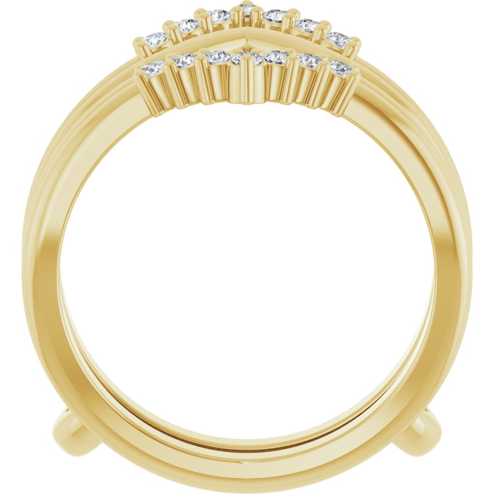 14K Yellow Gold 1/4 CTW Natural Diamond Ring Guard