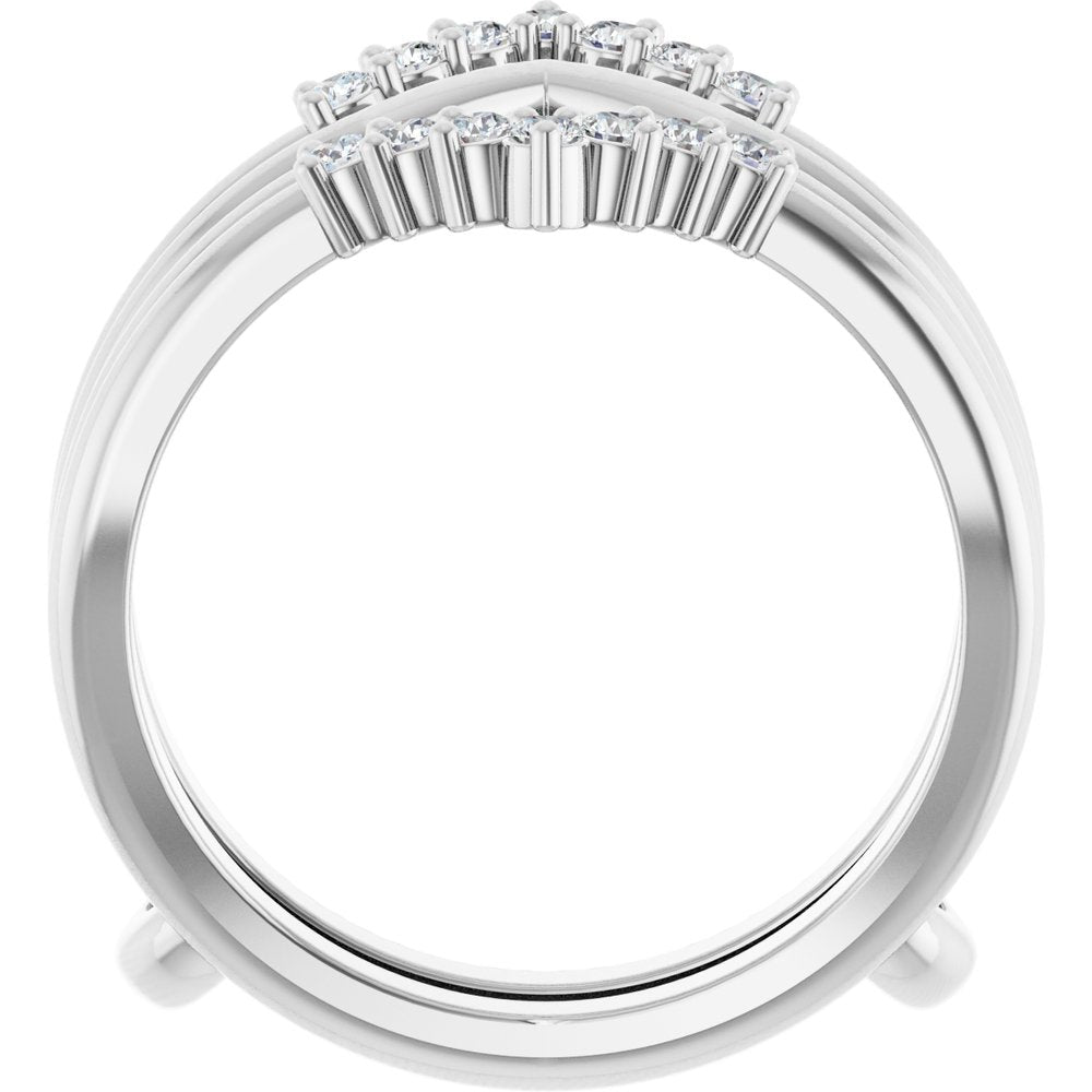 14K White 1/4 CTW Lab-Grown Diamond Ring Guard