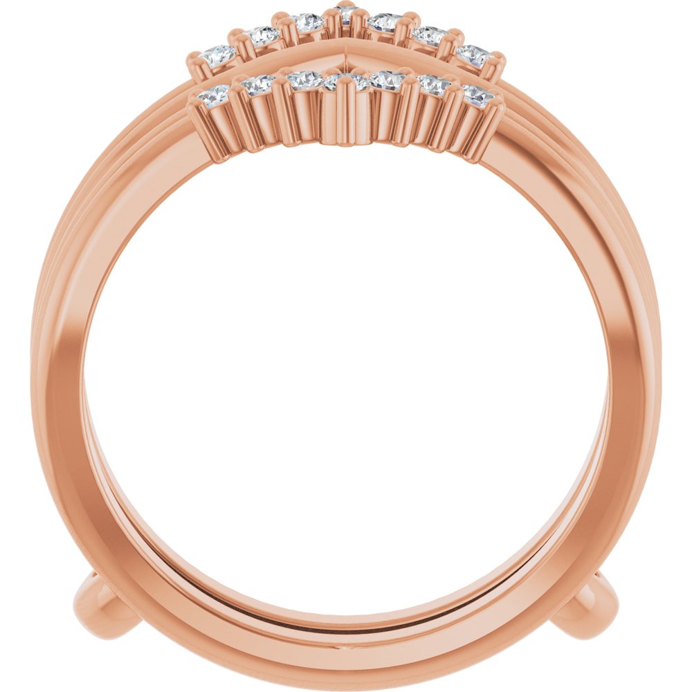 14K Rose 1/4 CTW Lab-Grown Diamond Ring Guard