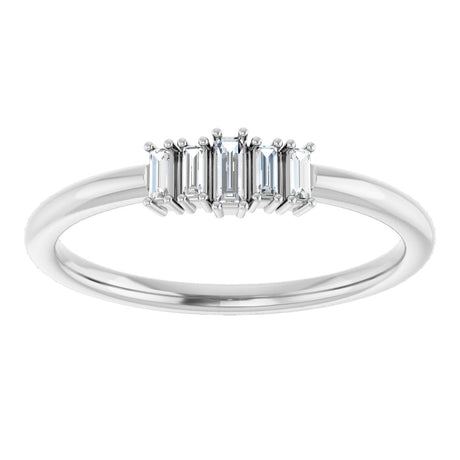 14K White Gold 1/8 CTW Natural Diamond Stackable Ring