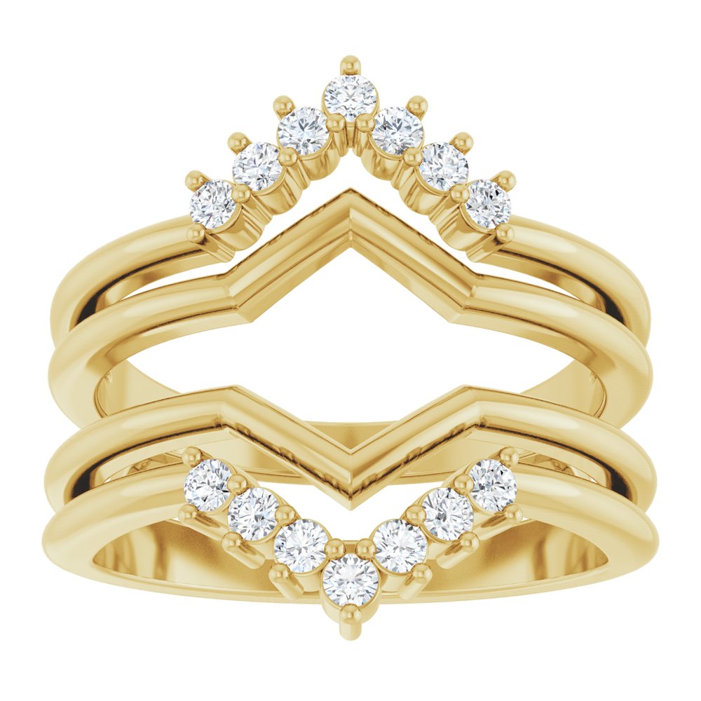 14K Yellow 1/4 CTW Natural Diamond Ring Guard