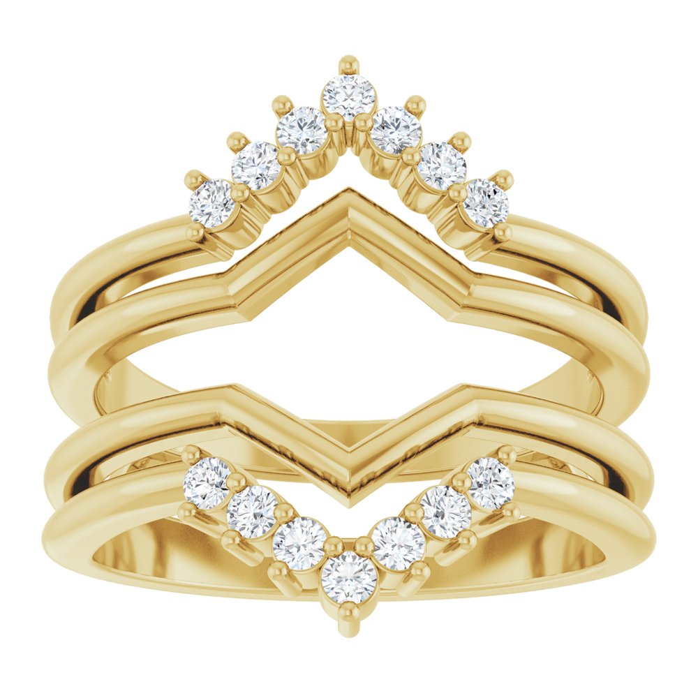 14K Yellow Gold 1/4 CTW Natural Diamond Ring Guard