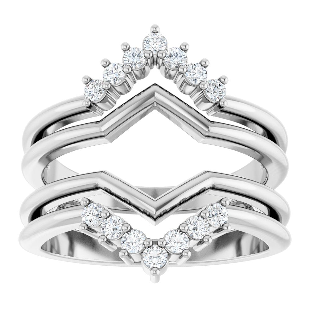 14K White Gold 1/4 CTW Lab-Grown Diamond Ring Guard