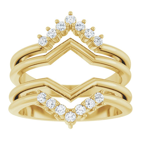 14K Yellow Gold 1/4 CTW Natural Diamond Ring Guard