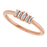 14K Rose 1/8 CTW Natural Diamond Stackable Ring