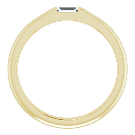 14K Yellow Gold 1/10 CT Natural Diamond Stackable Ring