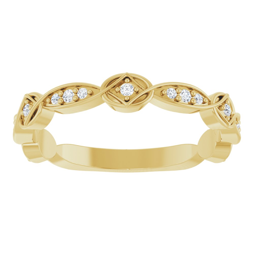 14K Yellow 1/10 CTW Natural Diamond Anniversary Band