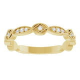 14K Yellow 1/10 CTW Natural Diamond Anniversary Band