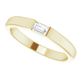 14K Yellow Gold 1/10 CT Natural Diamond Stackable Ring